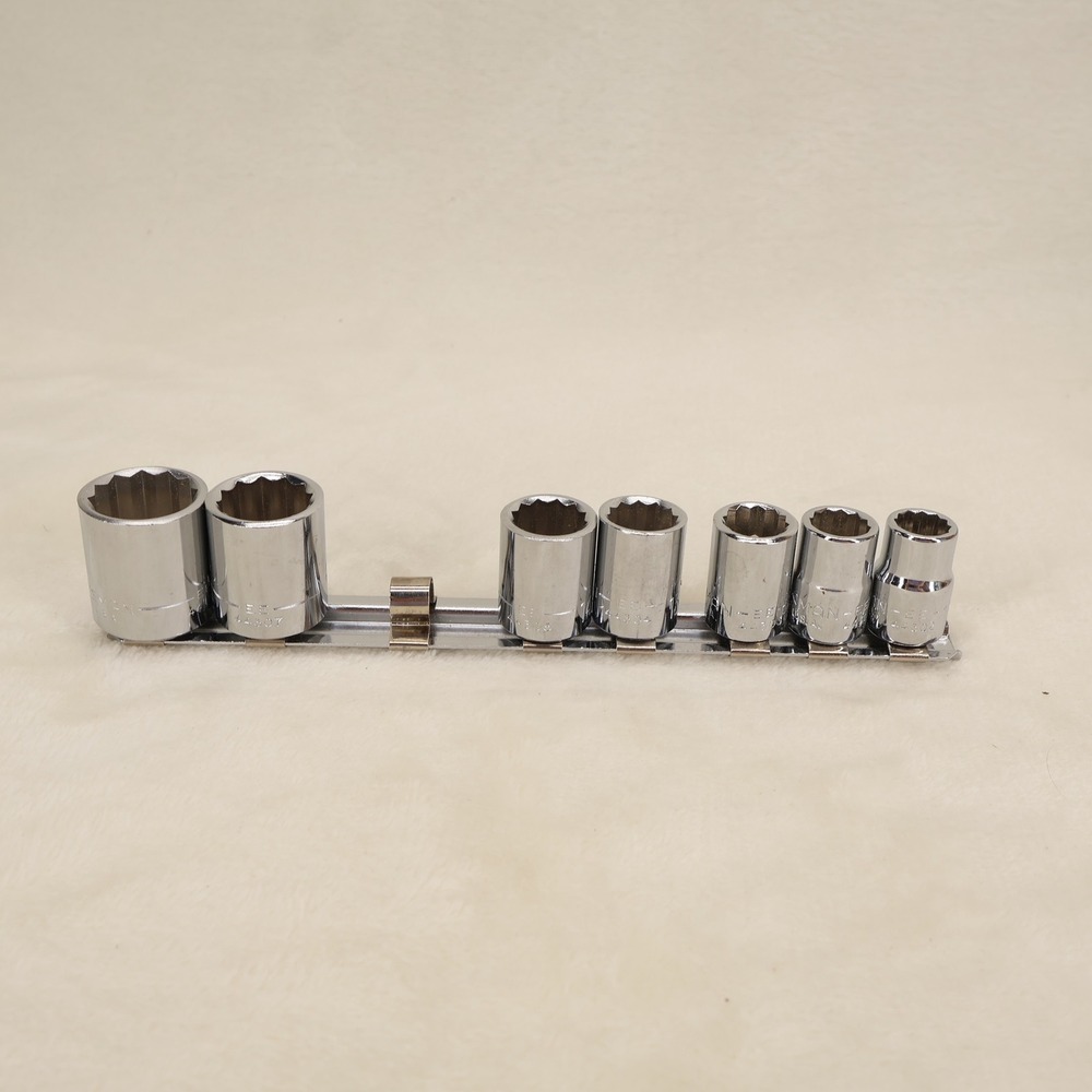 Craftsman EE 7 Piece Metric 12 Pt 3/8 Drive Sockets 44308 19mm- 44302 10mm READ